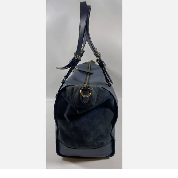COACH C5689 KLEO CARRYALL BLUE LEATHER TOTE BAG - Picture 7 of 8